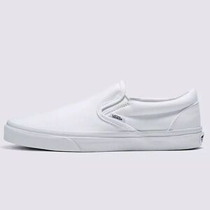 all white slip on vans